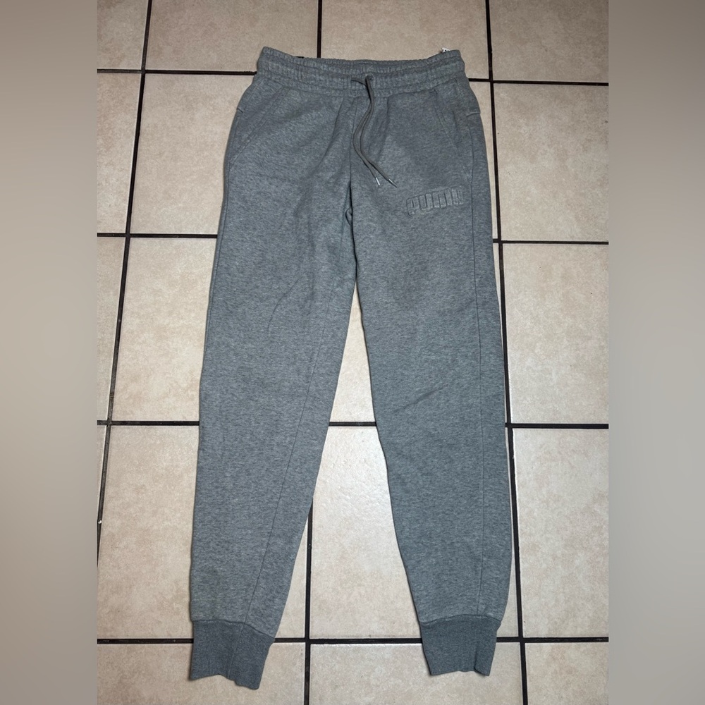 PUMA Unisex Heather Gray Joggers Regular Fit